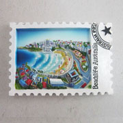 Stamp Magnet Beach